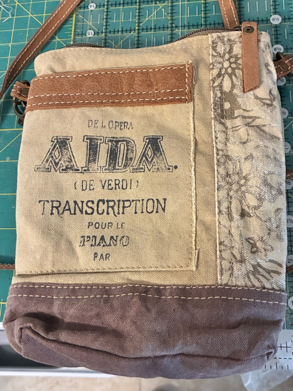 Clea Ray Aida Vintage-Inspired Tan Crossbody Bag View 2